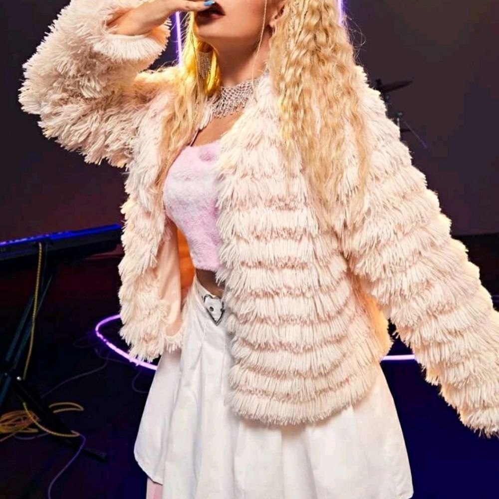 Plus Solid Teddy Jacket - Picture 6 of 7